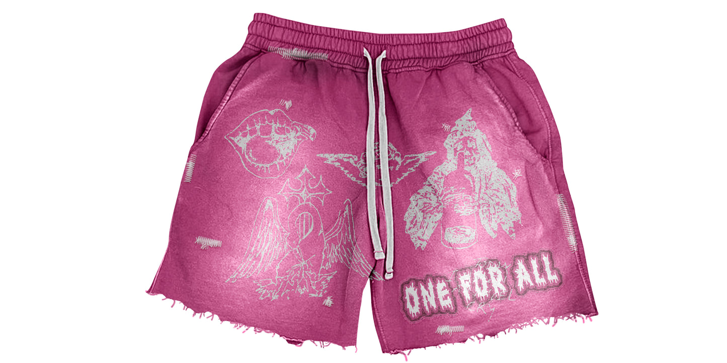 Hell USA Distressed Shorts