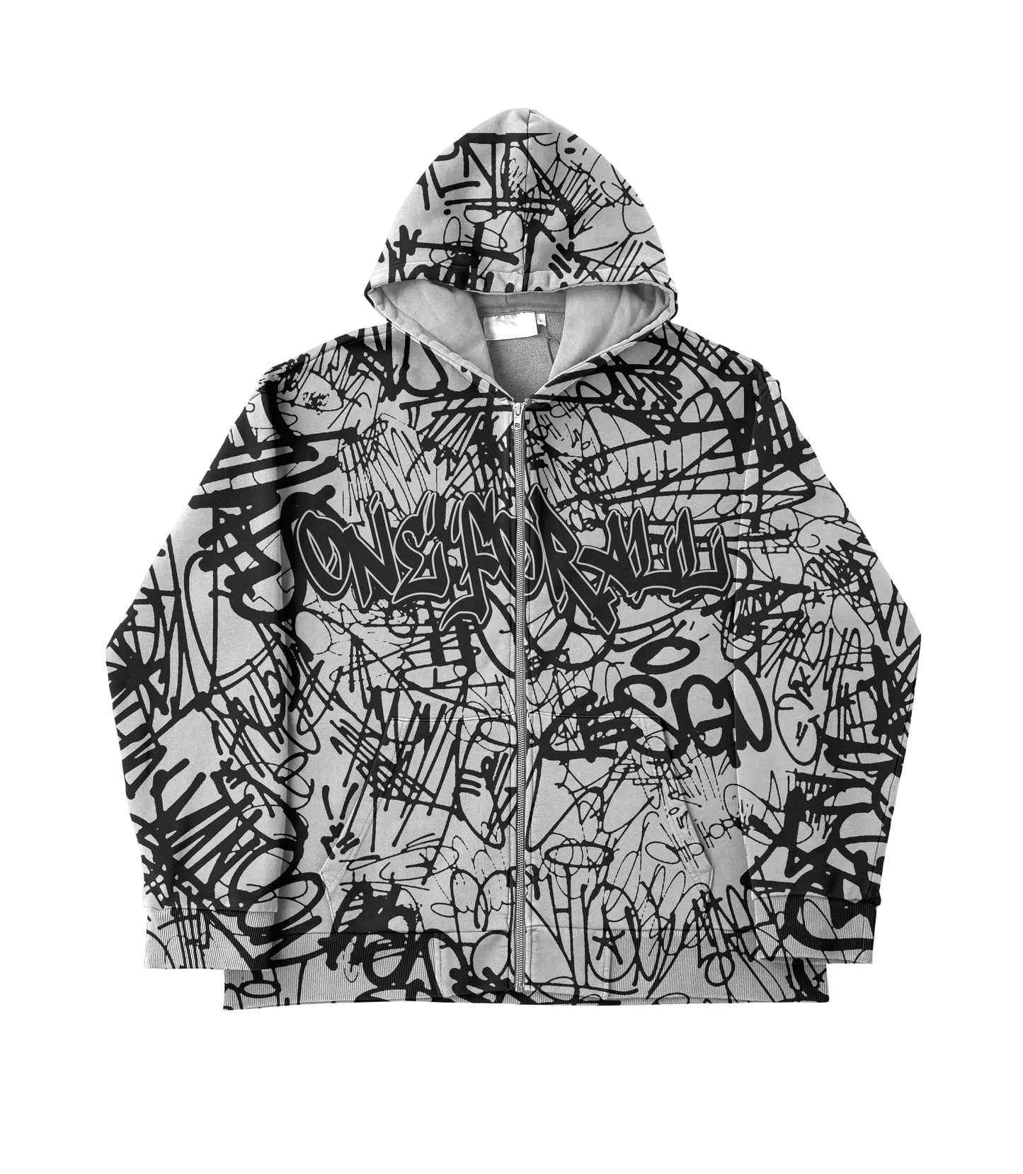 Sudadera con capucha y grafiti