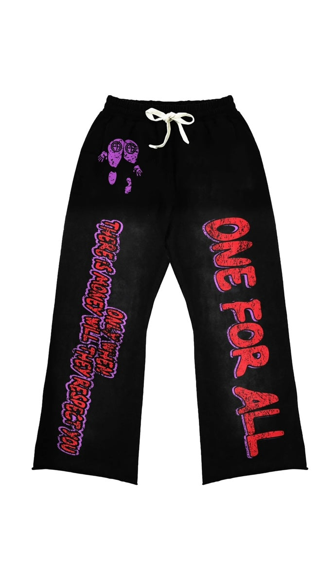 “One For All” Flared Sweatpants